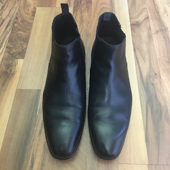 ZARA  BLACK LEATHER ANKLE BOOTS main image 5